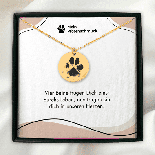 Andenken Halskette mit Hundepfote