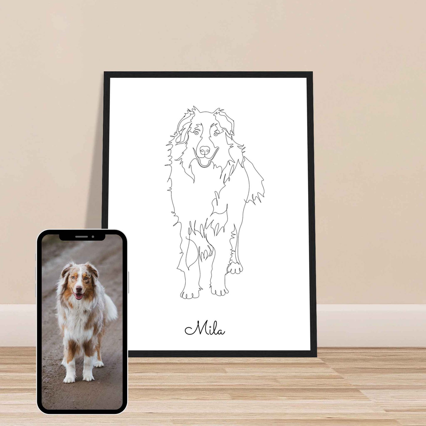 haustier line art portrait