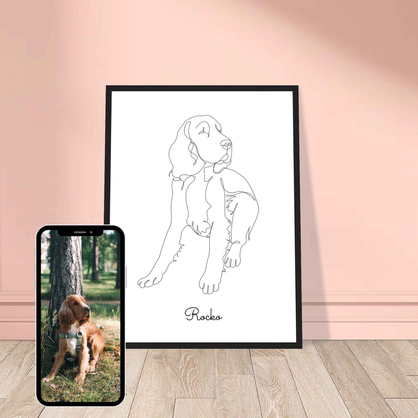 Hunde line art portrait