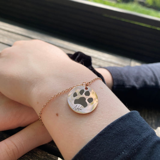 Armband mit Pfotenabdruck