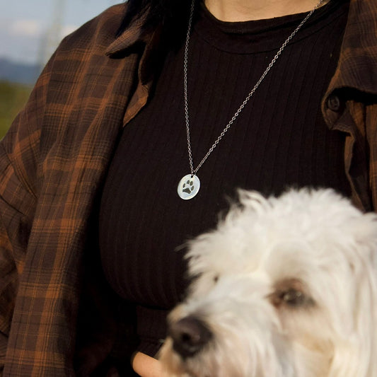 Pfotenabdruck Halskette