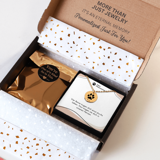 Hunde Andenken Halskette - Pfotenabdruck