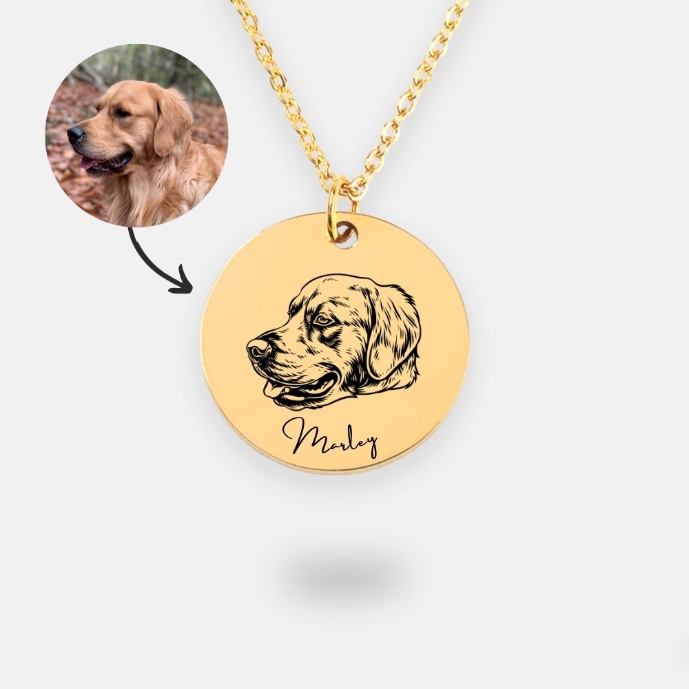Halskette mit Haustierportrait  Personalisierter Schmuck – mein